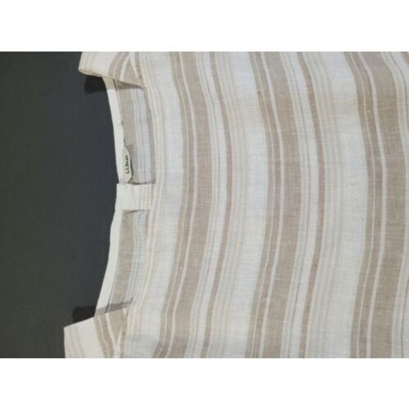 L.L.Bean Women's 3/4 Sleeves Striped Linen Tunic Top Size XL - Picture 4 of 10